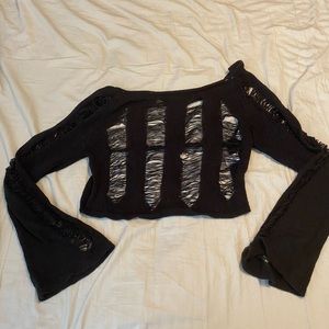 Backless off the shoulder top